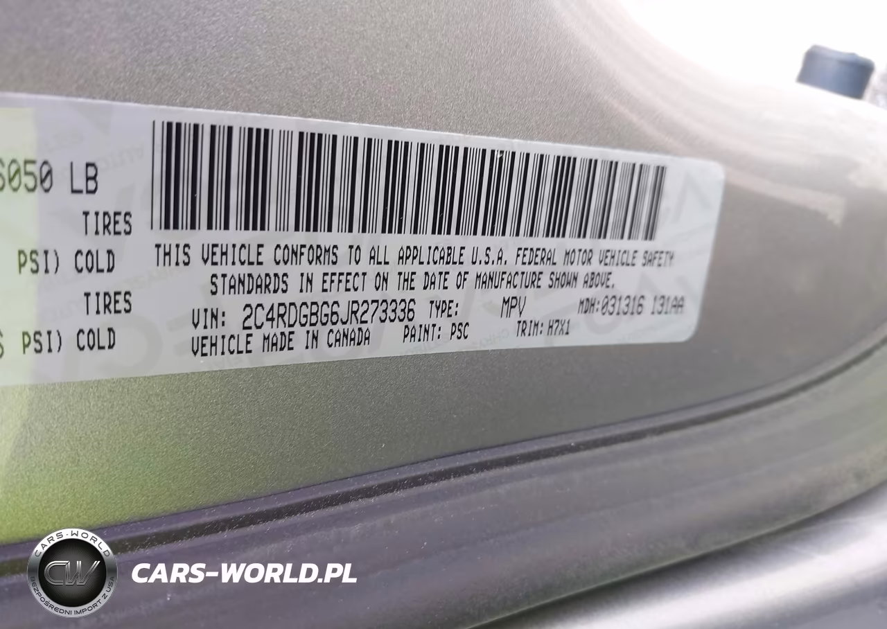 2018 Dodge Grand Caravan Se VIN:2C4RDGBG6JR273336 - 9