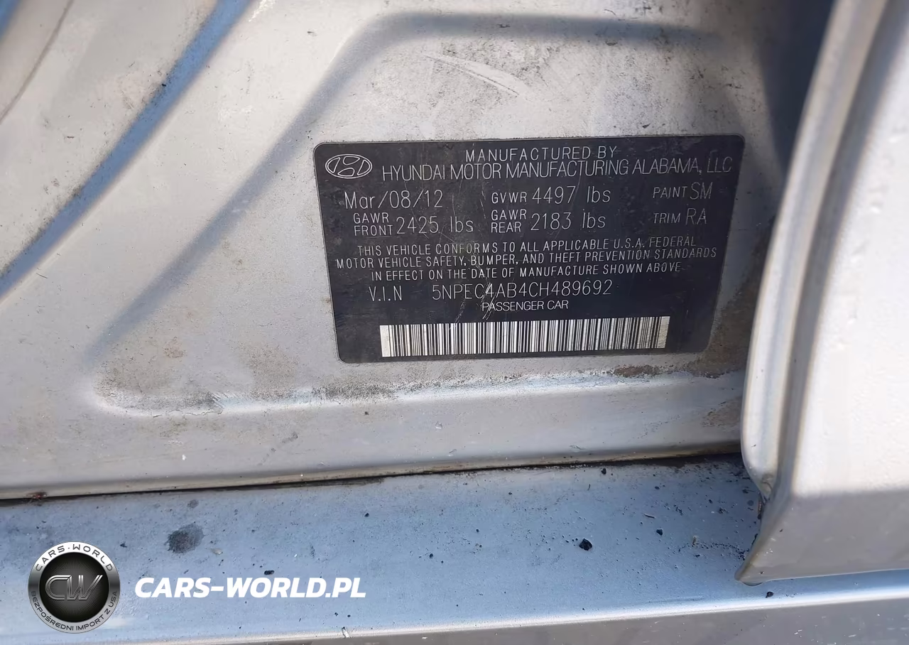 2012 Hyundai Sonata Limited 2.0T VIN:5NPEC4AB4CH489692 - 9