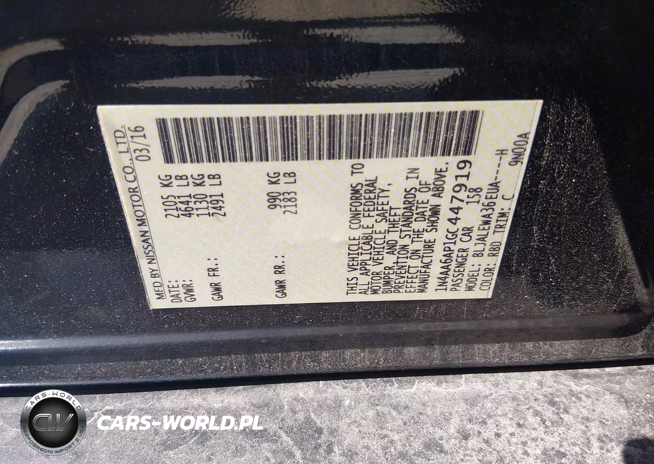 2016 Nissan Maxima 3.5 Sl VIN:1N4AA6AP1GC447919 - 9