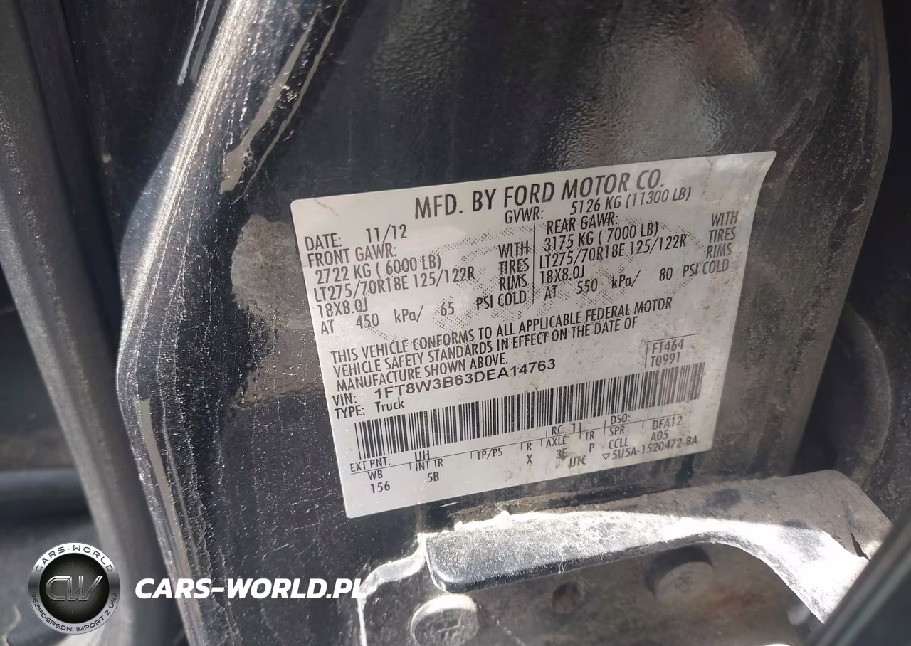 2013 Ford F-350 Lariat VIN:1FT8W3B63DEA14763 - 8