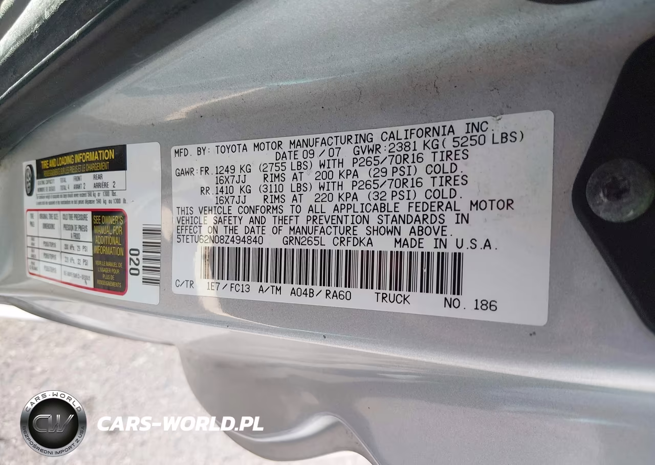 2008 Toyota Tacoma Prerunner V6 VIN:5TETU62N08Z494840 - 9