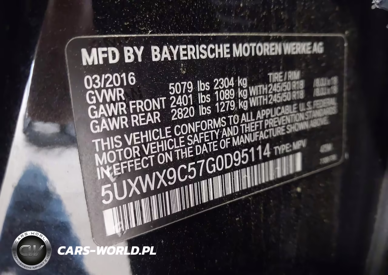 2016 BMW X3 xDrive28I VIN:5UXWX9C57G0D95114 - 9