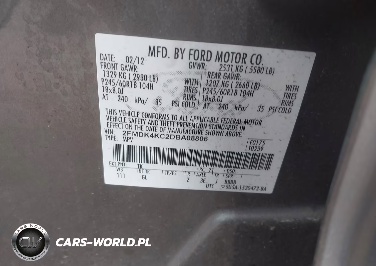 2013 Ford Edge Limited VIN:2FMDK4KC2DBA08806 - 9
