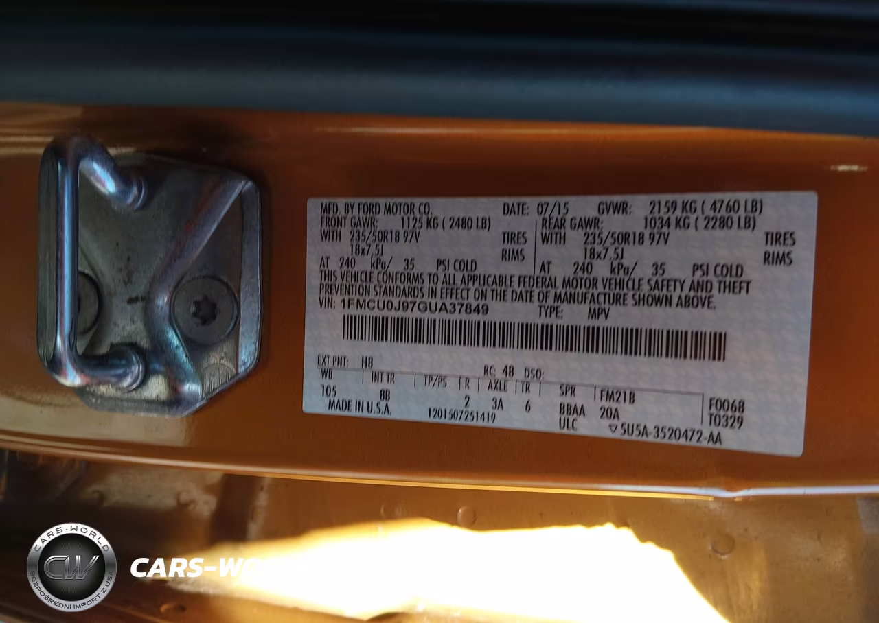 2016 Ford Escape Titanium VIN:1FMCU0J97GUA37849 - 9