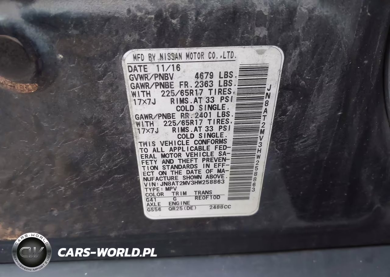 2017 Nissan Rogue S VIN:JN8AT2MV3HW258863 - 9
