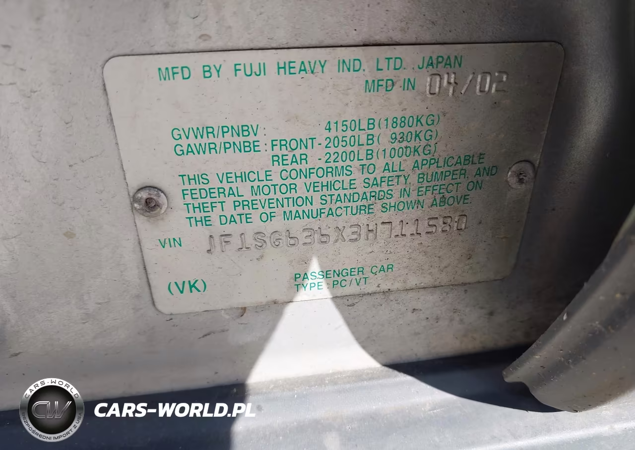 2003 Subaru Forester X VIN:JF1SG636X3H711580 - 9