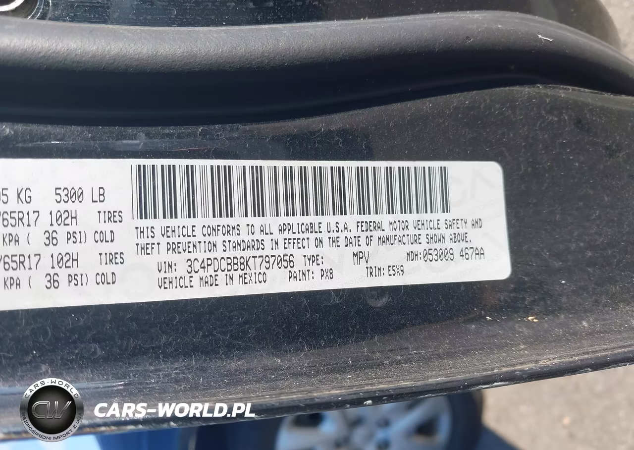 2019 Dodge Journey Se VIN:3C4PDCBB8KT797056 - 9