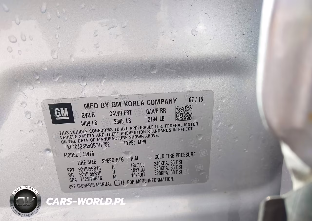 2016 Buick Encore Leather VIN:KL4CJGSB5GB747782 - 9