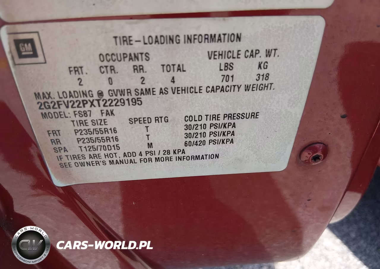 1996 Pontiac Firebird Formula-Trans Am VIN:2G2FV22PXT2229195 - 9
