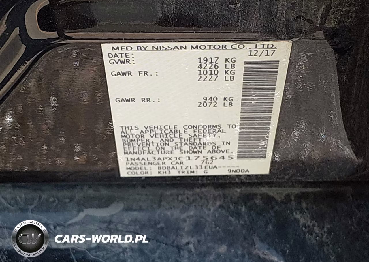 2018 Nissan Altima 2.5 Sv VIN:1N4AL3APXJC175645 - 9