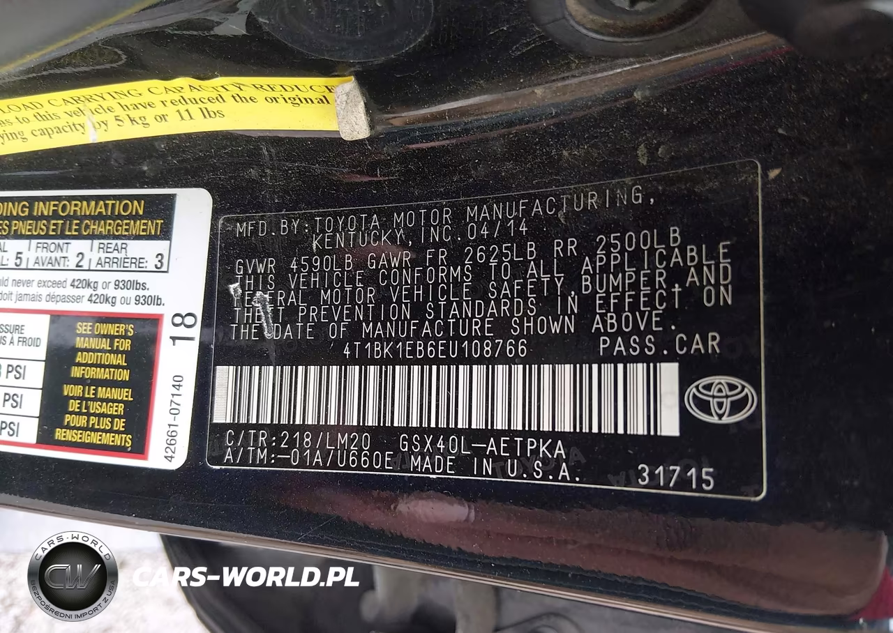 2014 Toyota Avalon Limited VIN:4T1BK1EB6EU108766 - 9