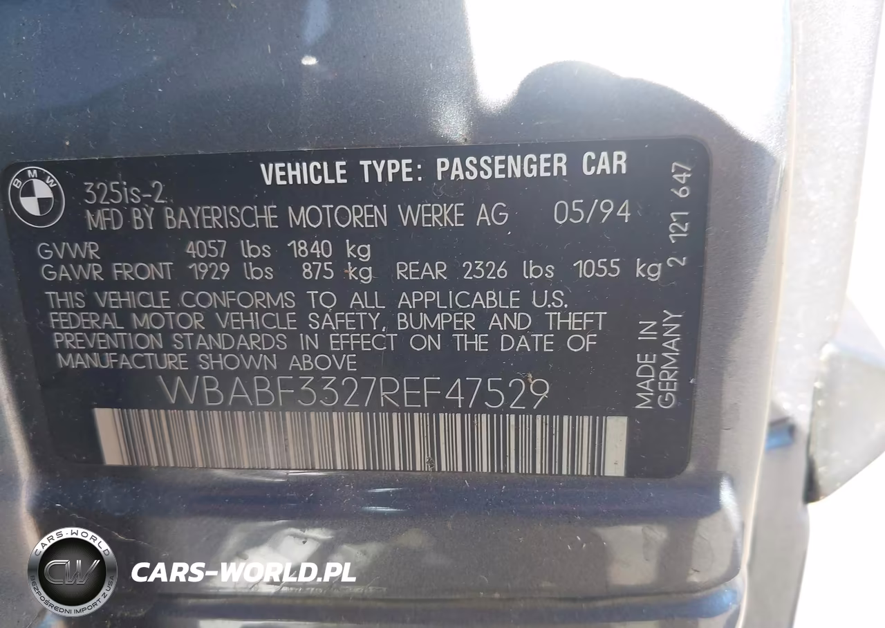 1994 BMW 325 Is VIN:WBABF3327REF47529 - 9