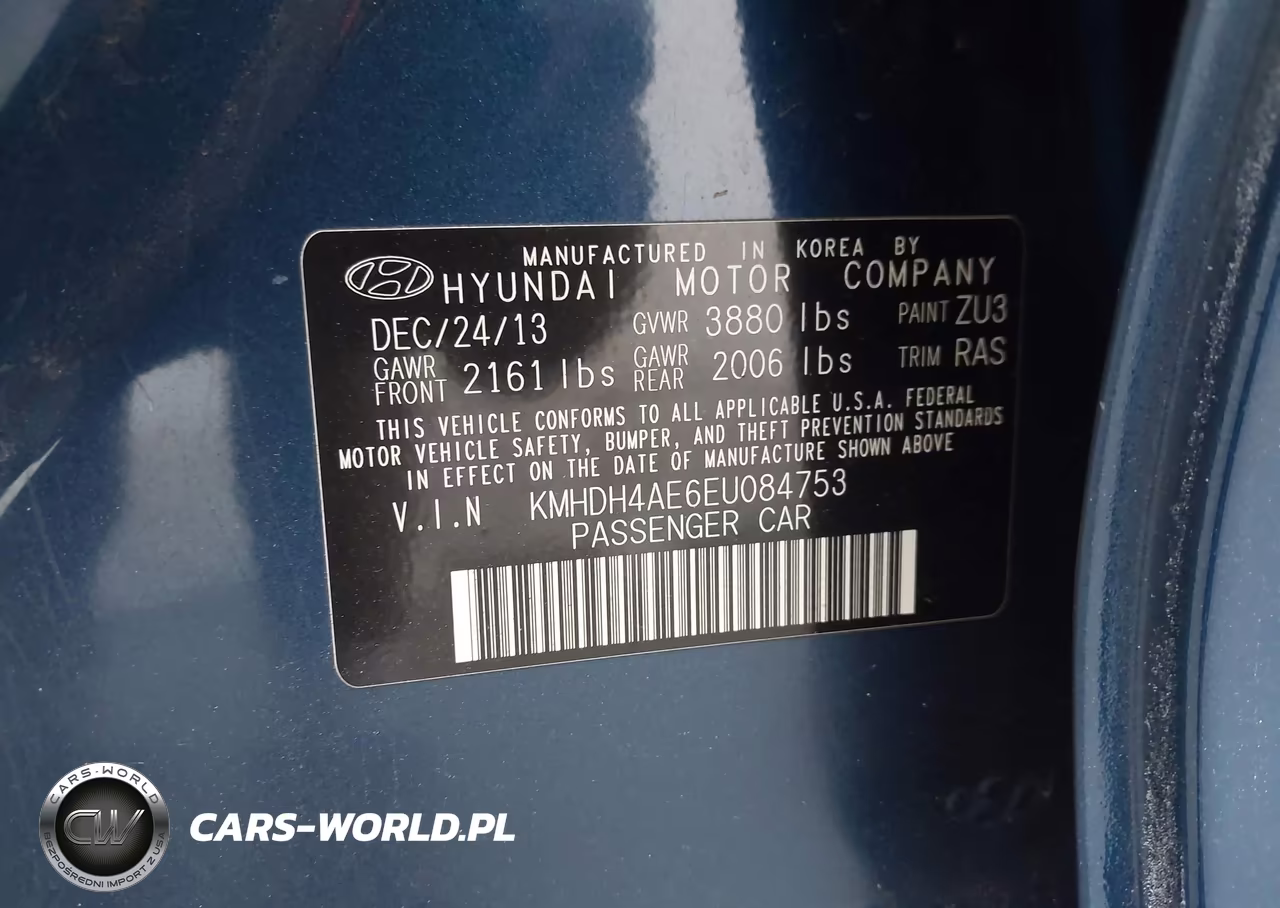2014 Hyundai Elantra Limited VIN:KMHDH4AE6EU084753 - 9