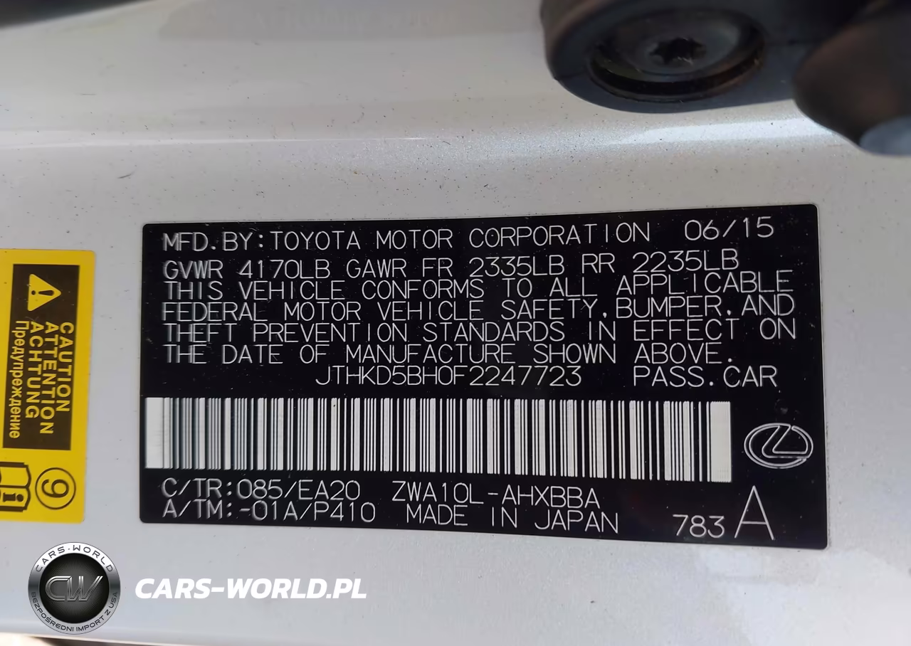 2015 Lexus Ct 200H VIN:JTHKD5BH0F2247723 - 9