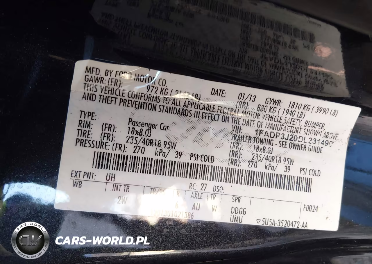 2013 Ford Focus Titanium VIN:1FADP3J20DL231490 - 9