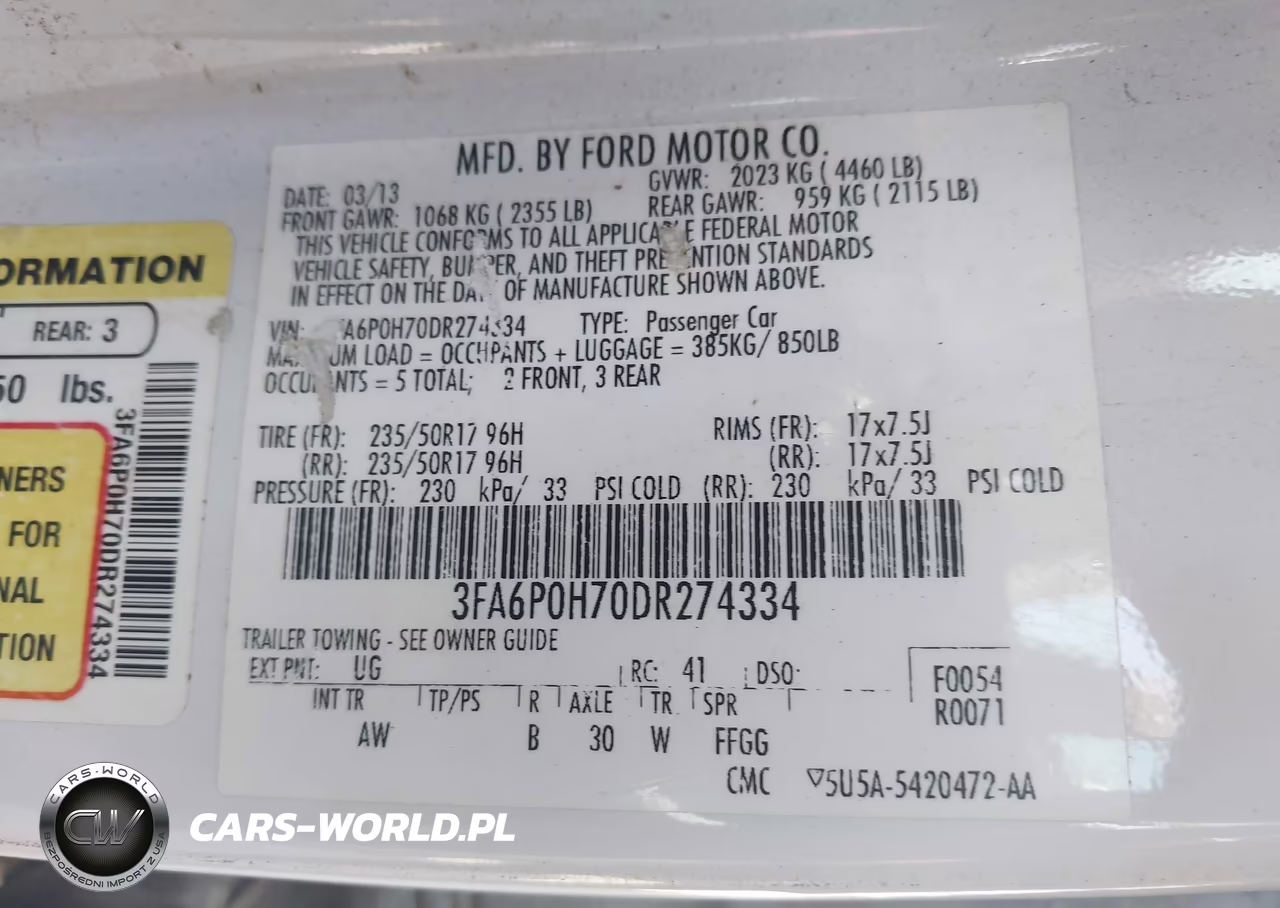 2013 Ford Fusion Se VIN:3FA6P0H70DR274334 - 9