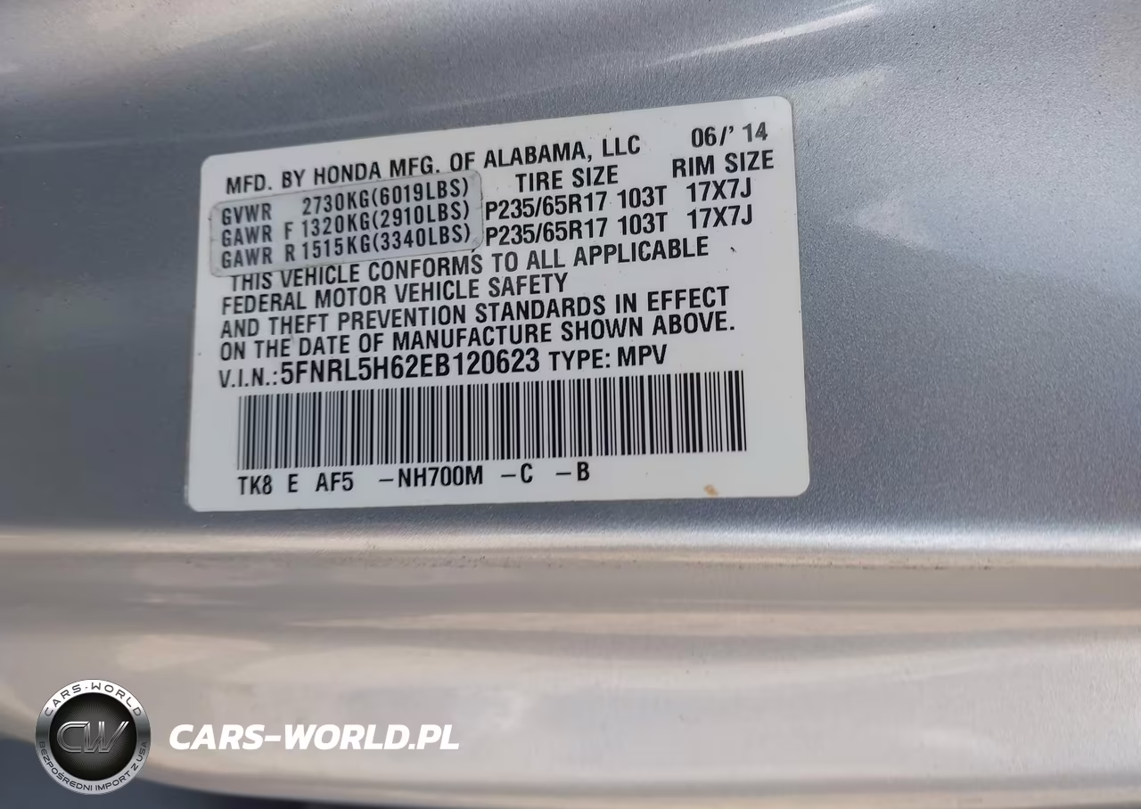 2014 Honda Odyssey Ex-L VIN:5FNRL5H62EB120623 - 9