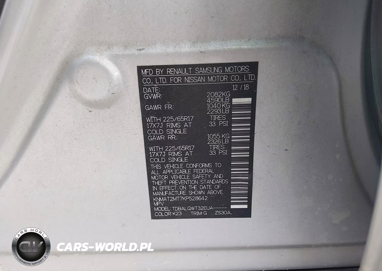 2019 Nissan Rogue Sv VIN:KNMAT2MT7KP528642 - 9