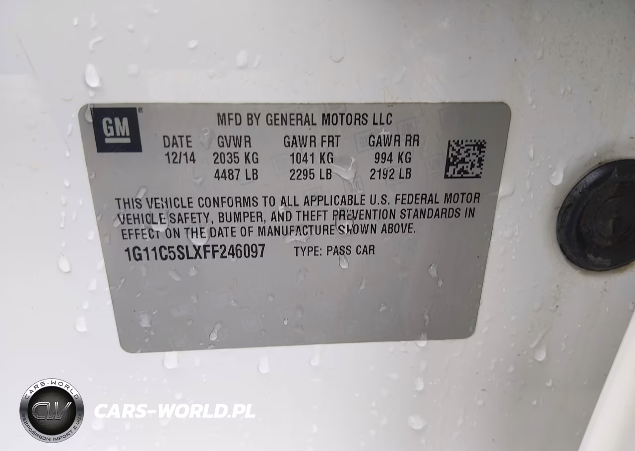 2015 Chevrolet Malibu 1Lt VIN:1G11C5SLXFF246097 - 9