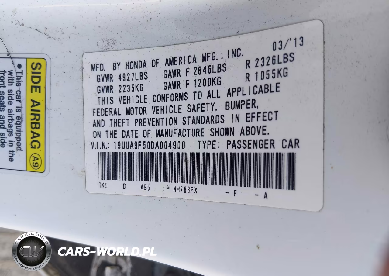 2013 Acura Tl 3.7 VIN:19UUA9F50DA004900 - 9