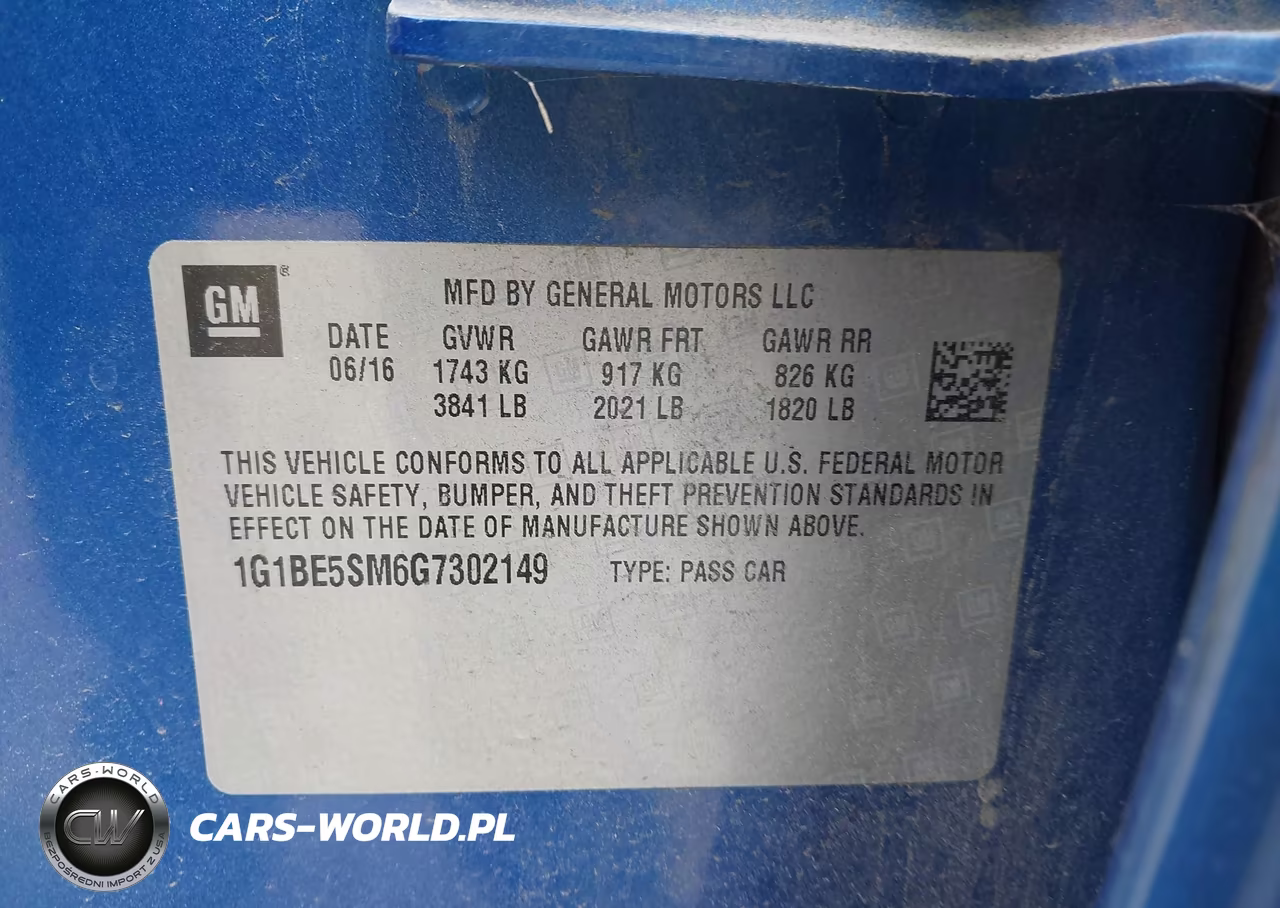 2016 Chevrolet Cruze Lt Auto VIN:1G1BE5SM6G7302149 - 9