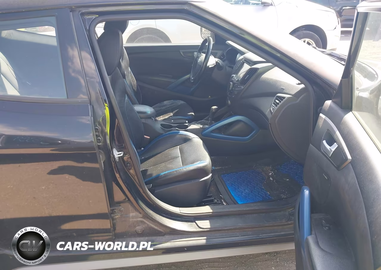 2014 Hyundai Veloster Turbo W-Blue VIN:KMHTC6AE1EU192641 - 5