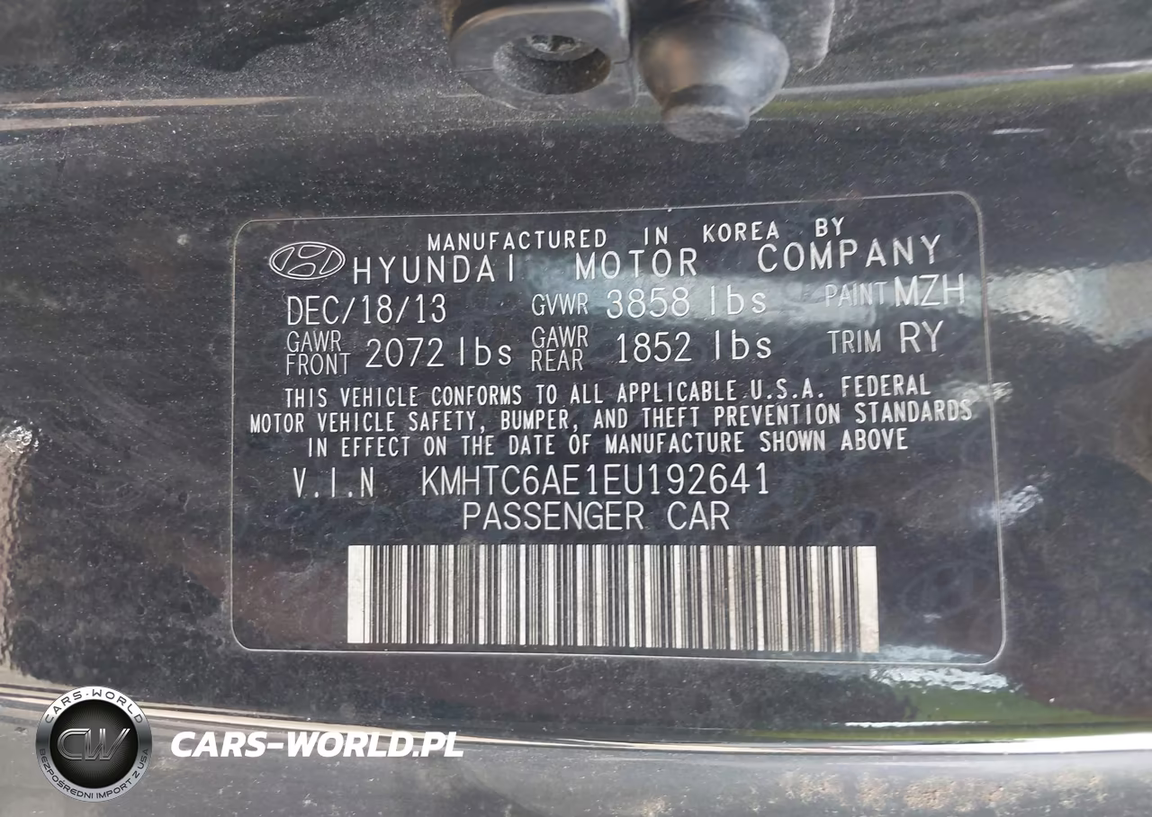 2014 Hyundai Veloster Turbo W-Blue VIN:KMHTC6AE1EU192641 - 9