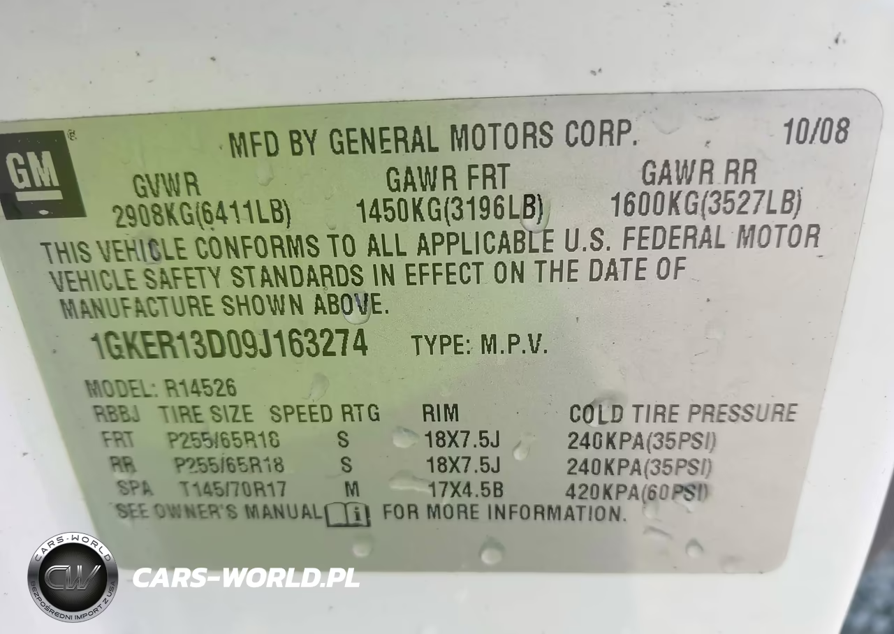 2009 GMC Acadia Sle-1 VIN:1GKER13D09J163274 - 9