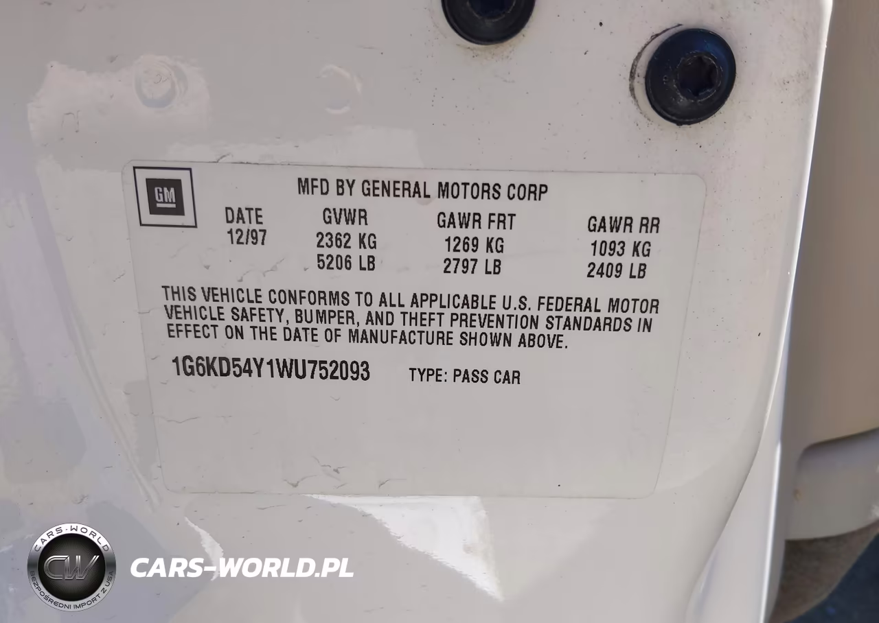 1998 Cadillac Deville Standard VIN:1G6KD54Y1WU752093 - 9