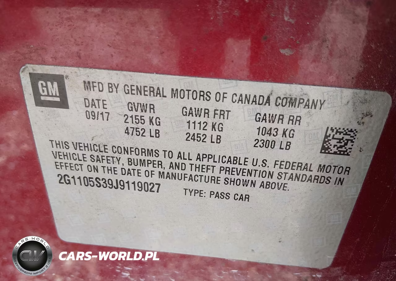 2018 Chevrolet Impala 1Lt VIN:2G1105S39J9119027 - 9