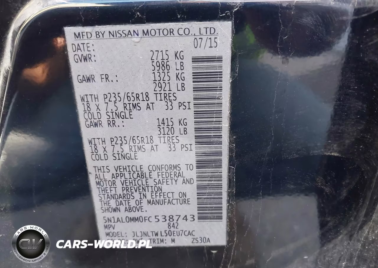 2015 Infiniti Qx60 VIN:5N1AL0MM0FC538743 - 9