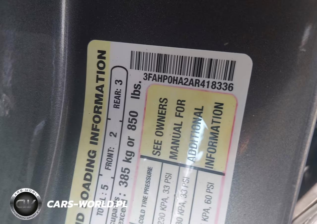 2010 Ford Fusion Se VIN:3FAHP0HA2AR418336 - 9
