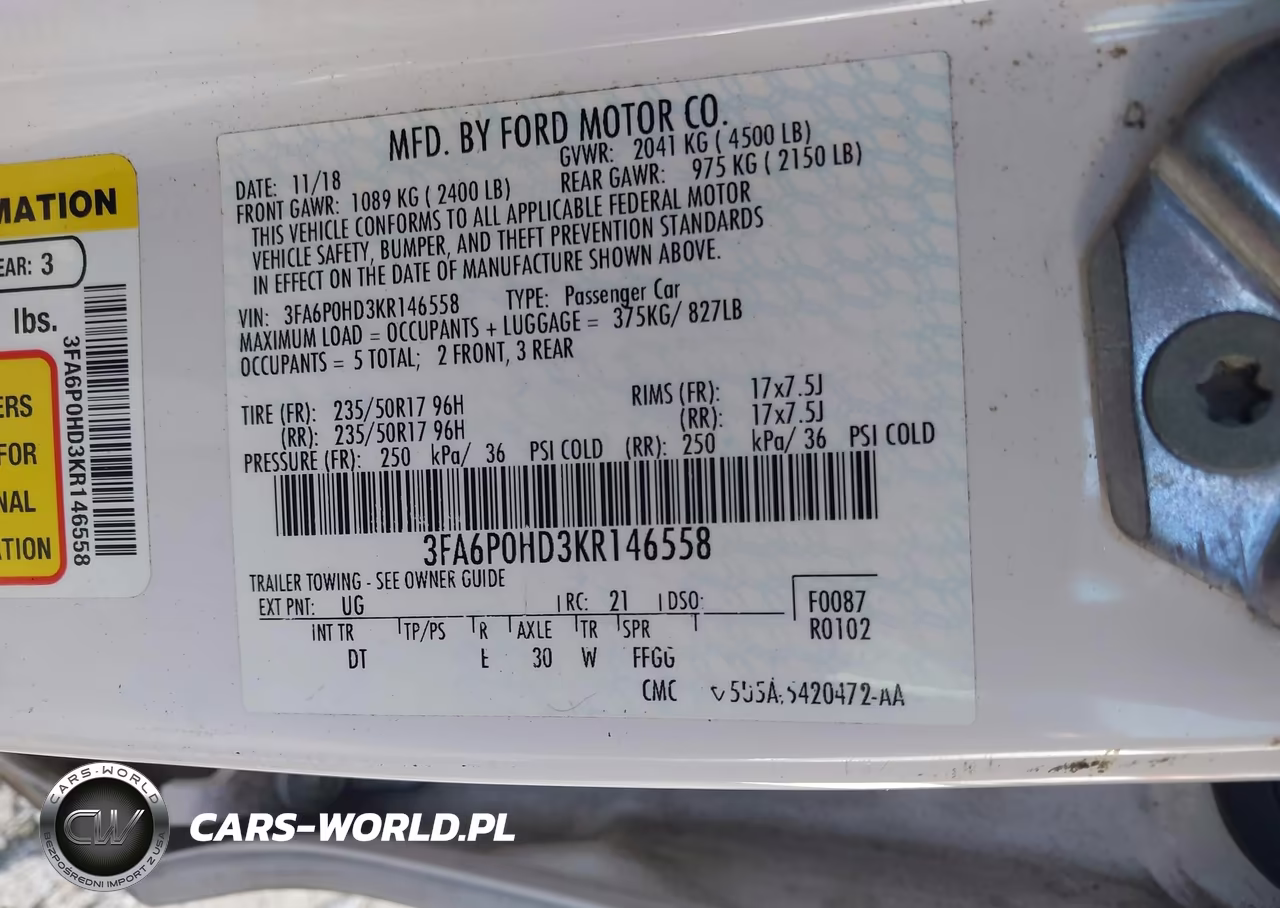2019 Ford Fusion Se VIN:3FA6P0HD3KR146558 - 9