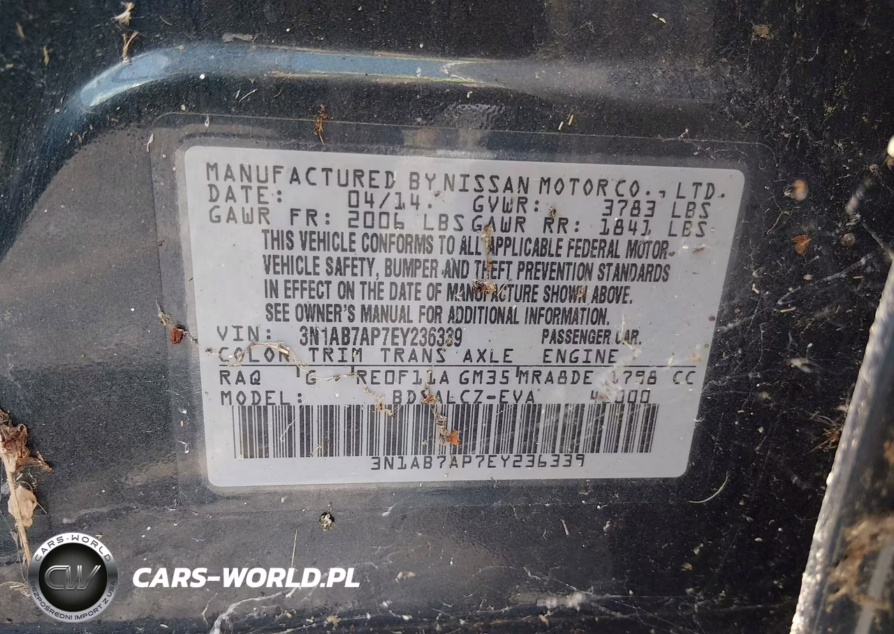 2014 Nissan Sentra S VIN:3N1AB7AP7EY236339 - 9