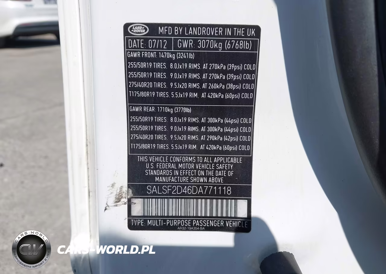 2013 Land Rover Range Rover Sport Hse VIN:SALSF2D46DA771118 - 9