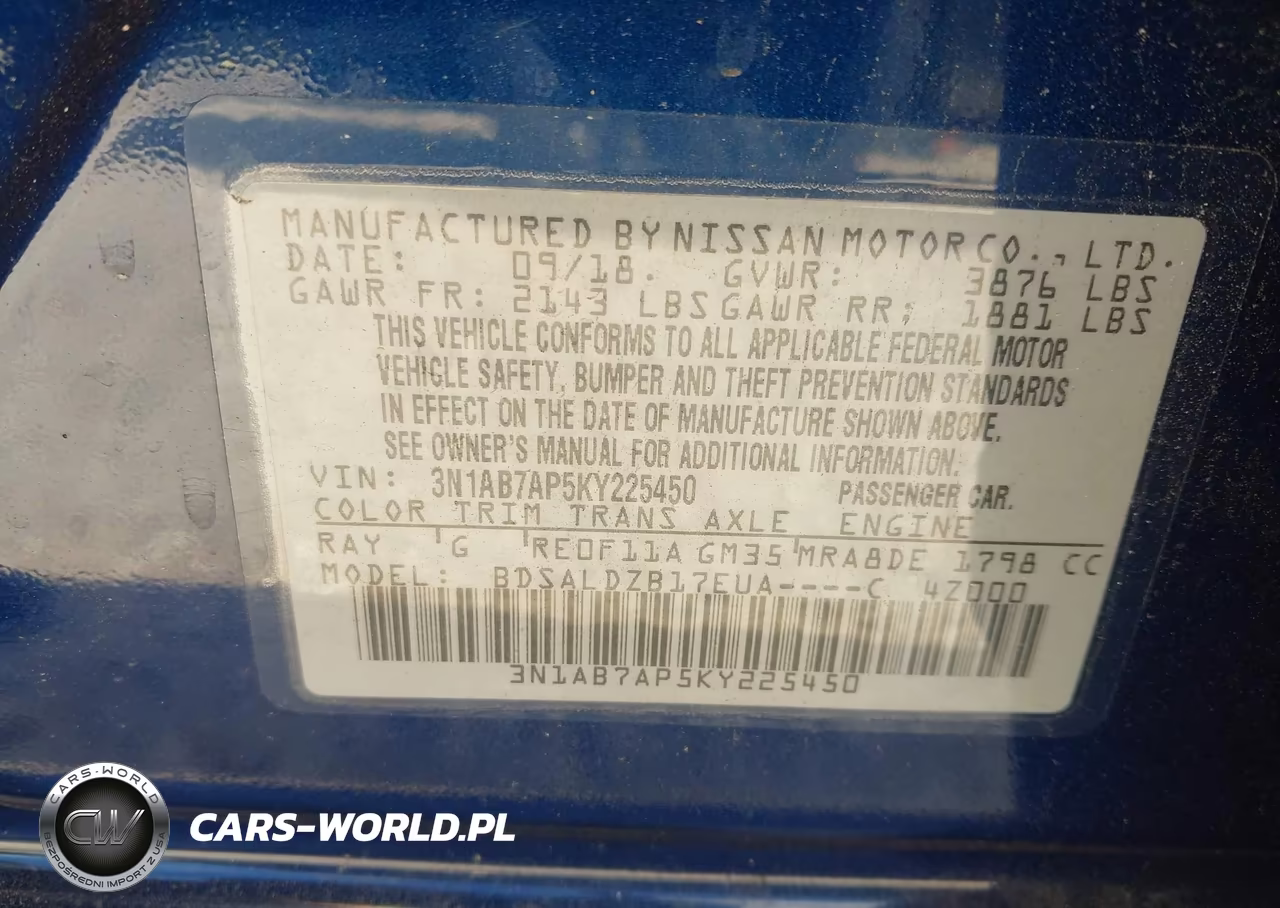 2019 Nissan Sentra Sv VIN:3N1AB7AP5KY225450 - 9