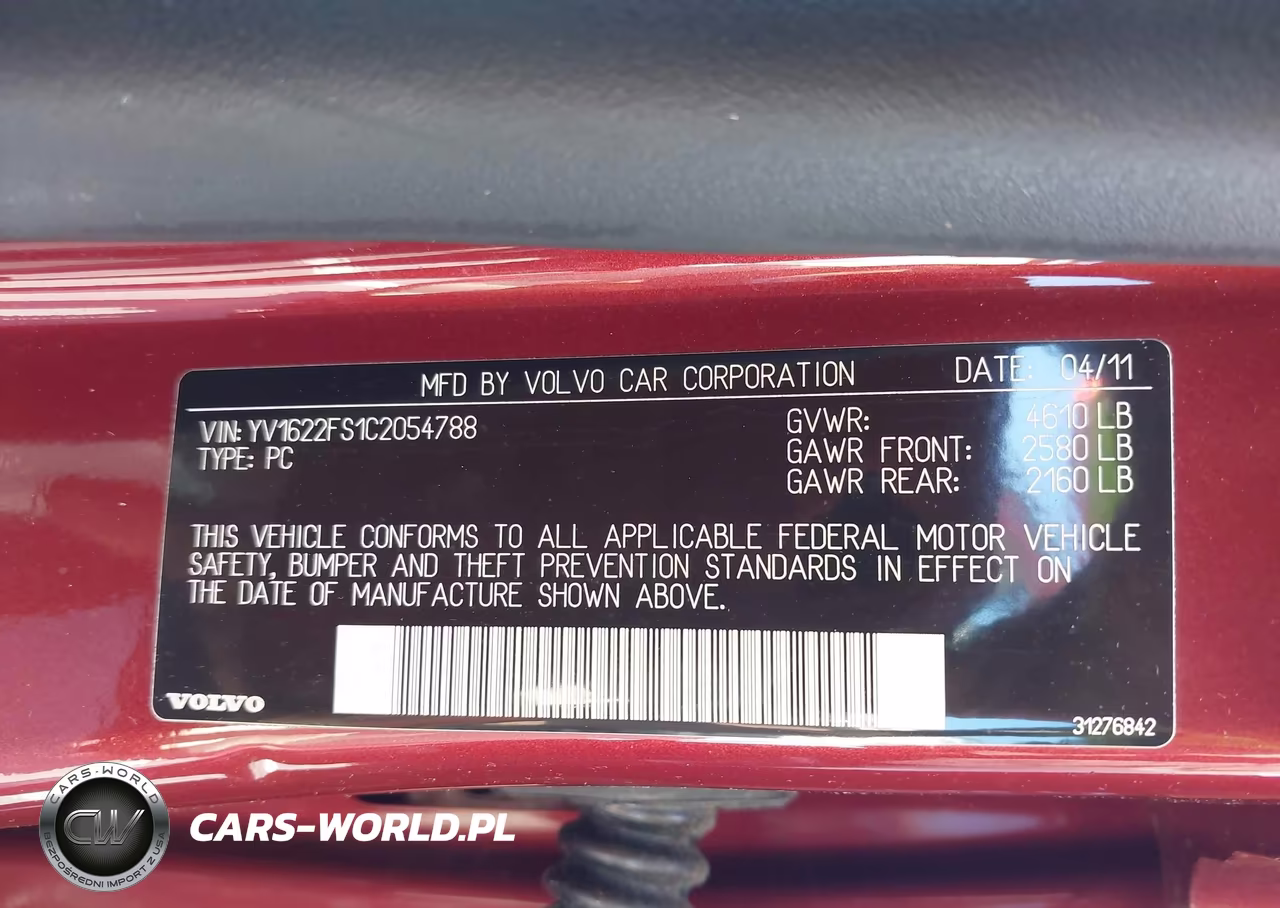 2012 Volvo S60 T5 VIN:YV1622FS1C2054788 - 9