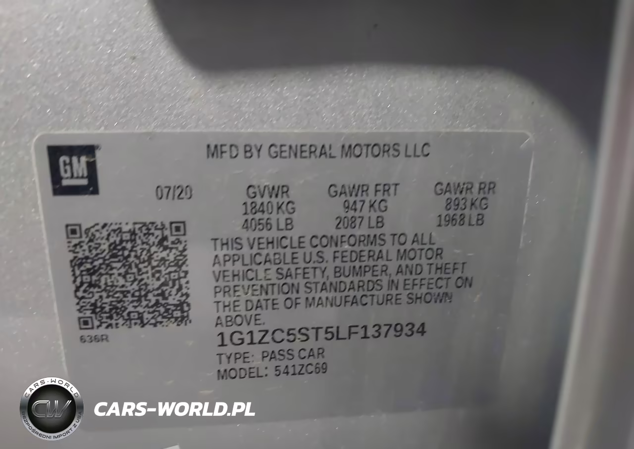 2020 Chevrolet Malibu Fwd 1Fl VIN:1G1ZC5ST5LF137934 - 9