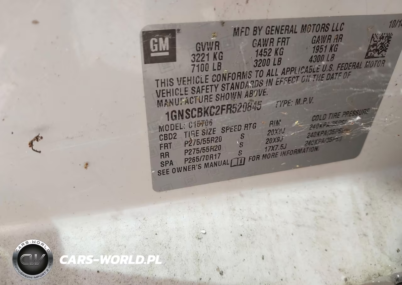 2015 Chevrolet Tahoe Lt VIN:1GNSCBKC2FR520845 - 9