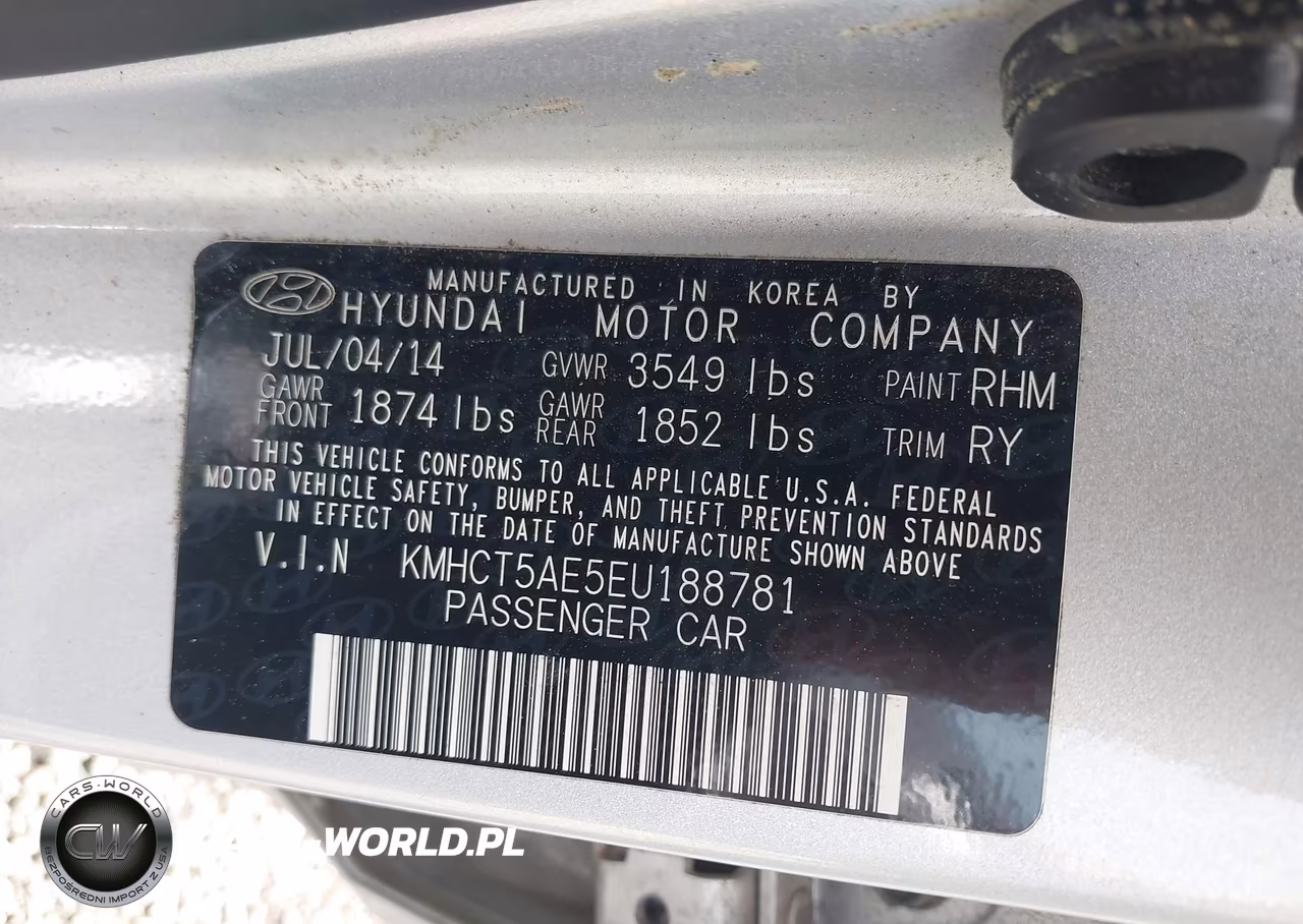 2014 Hyundai Accent Gs VIN:KMHCT5AE5EU188781 - 9