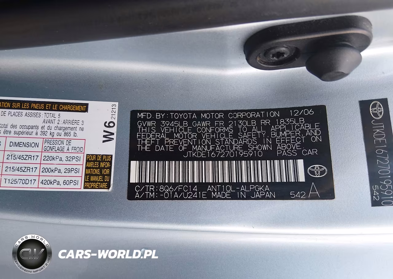 2007 Scion Tc VIN:JTKDE167270195910 - 9