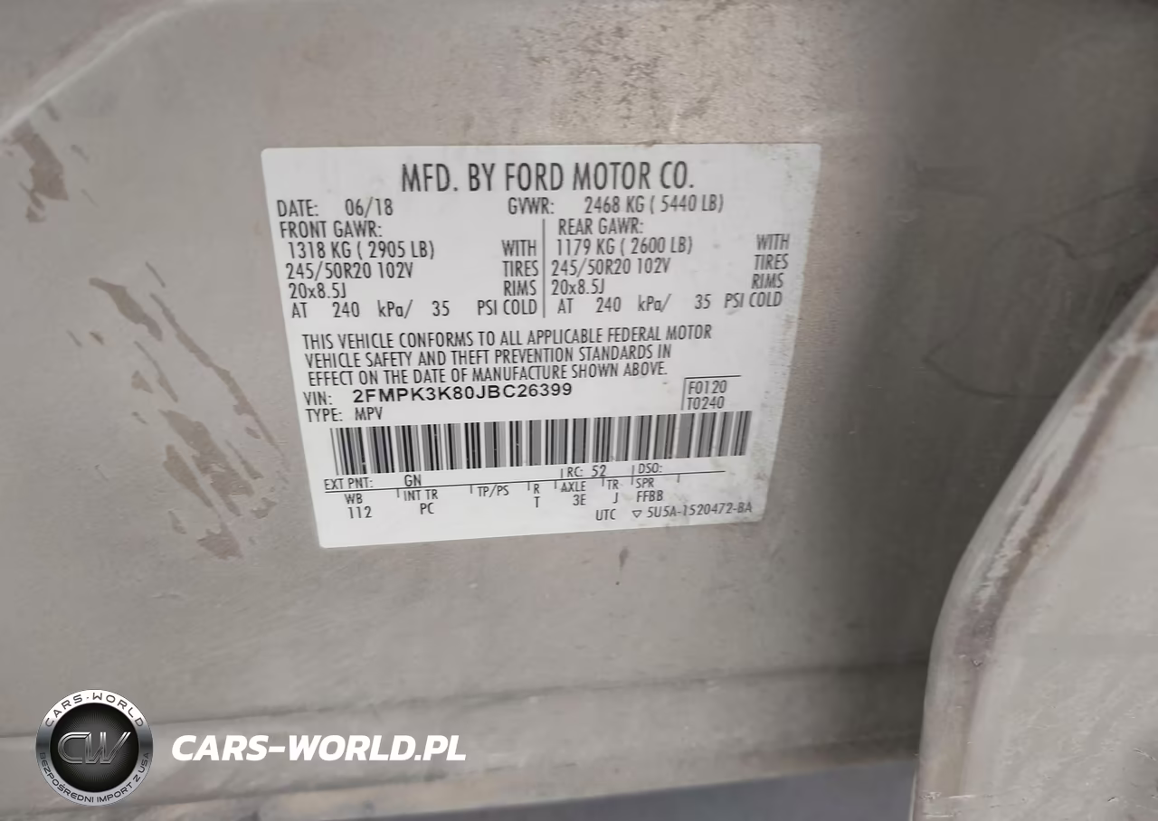 2018 Ford Edge Titanium VIN:2FMPK3K80JBC26399 - 9