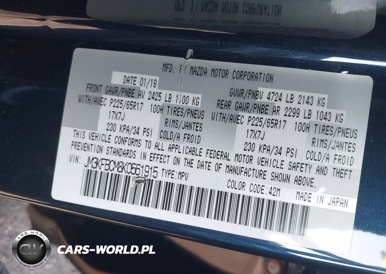 2019 Mazda Cx-5 Touring VIN:JM3KFBCM8K0561915 - 9