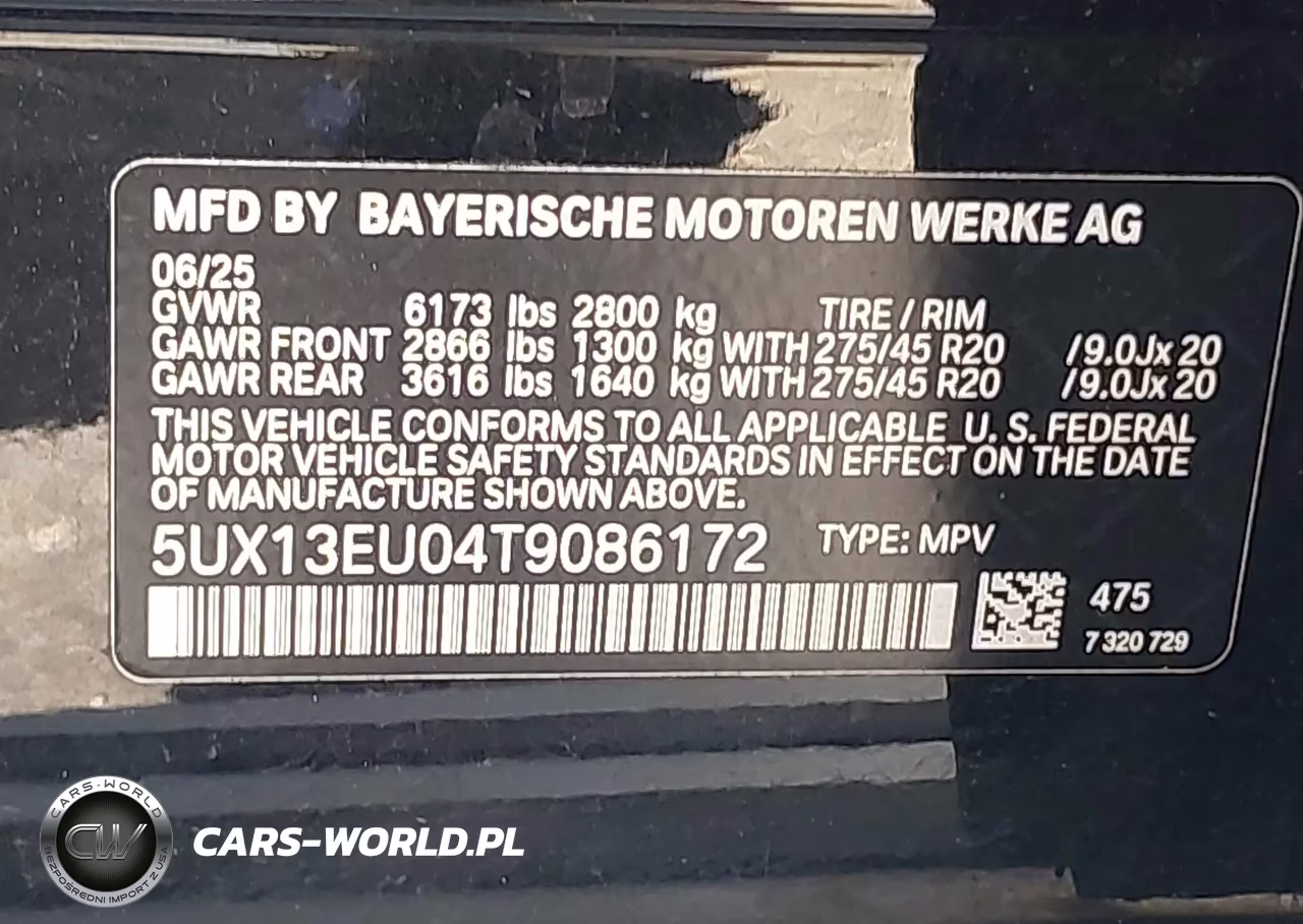 2026 BMW X5 Sdrive40I VIN:5UX13EU04T9086172 - 9
