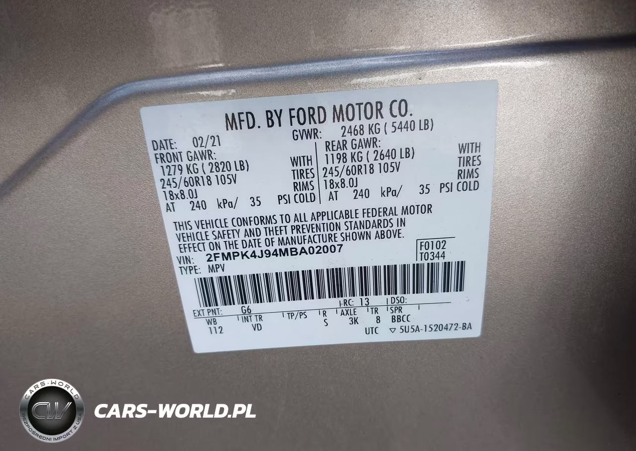 2021 Ford Edge Sel VIN:2FMPK4J94MBA02007 - 9