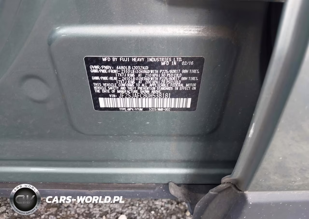 2016 Subaru Forester 2.5I Premium VIN:JF2SJAFC8GH538181 - 9