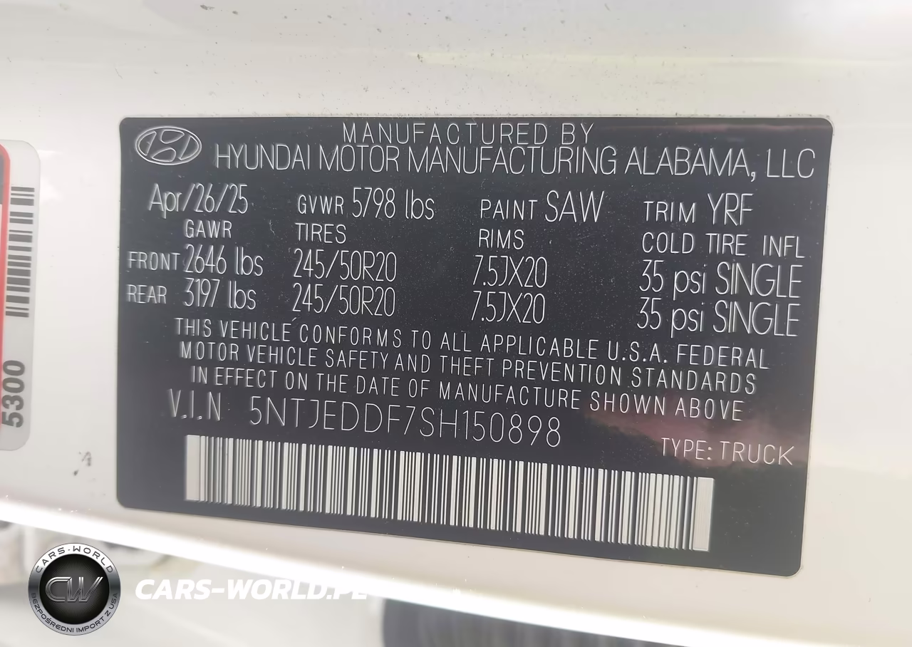 2025 Hyundai Santa Cruz Limited VIN:5NTJEDDF7SH150898 - 9