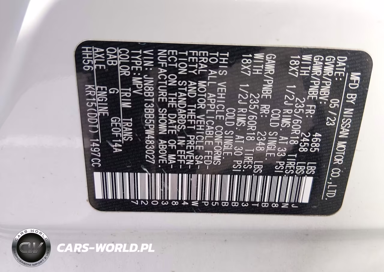 2023 Nissan Rogue Sv Intelligent Awd VIN:JN8BT3BB5PW483027 - 9