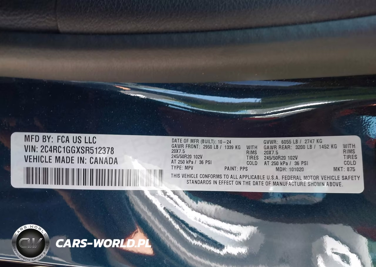2025 Chrysler Pacifica Limited VIN:2C4RC1GGXSR512378 - 9