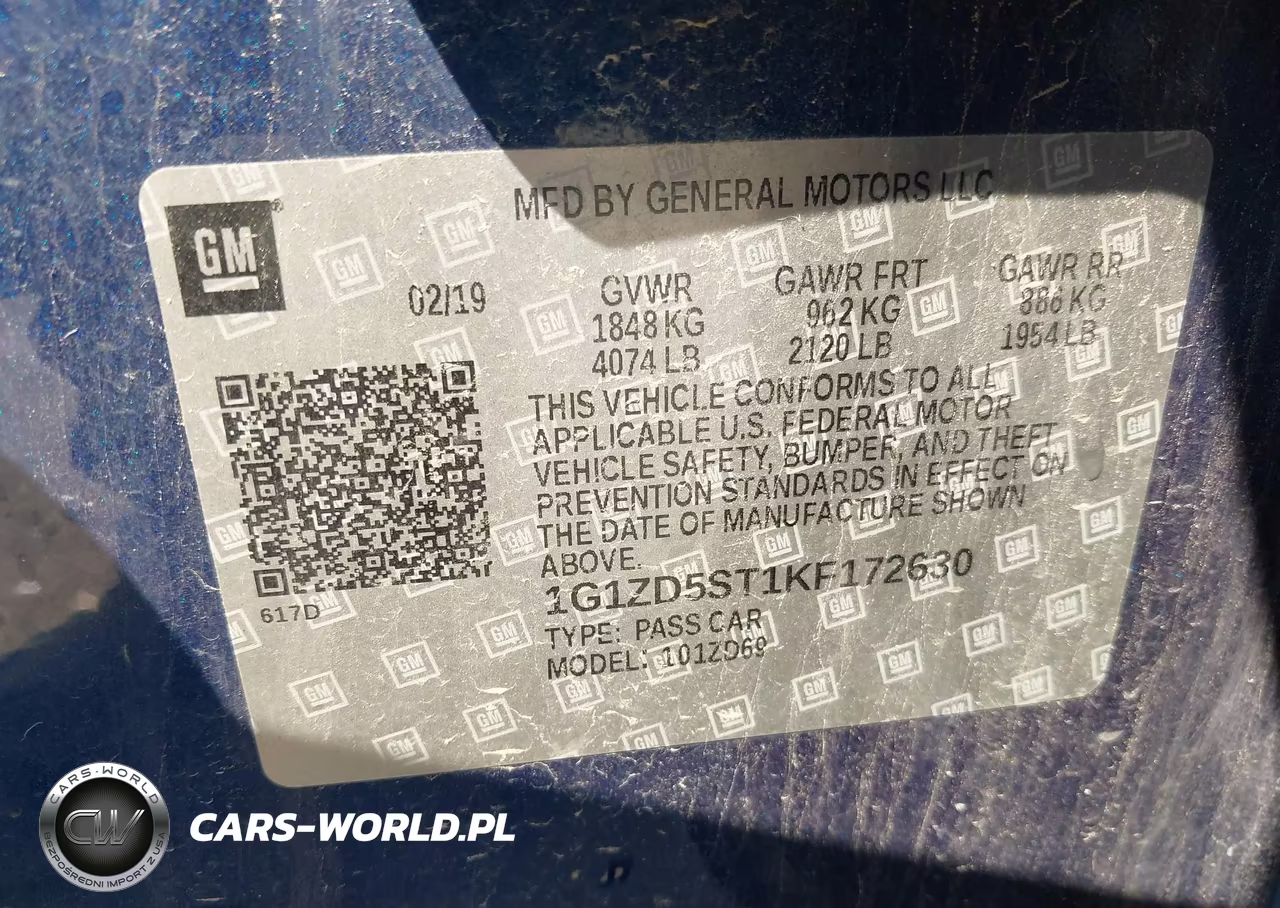 2019 Chevrolet Malibu Lt VIN:1G1ZD5ST1KF172630 - 9